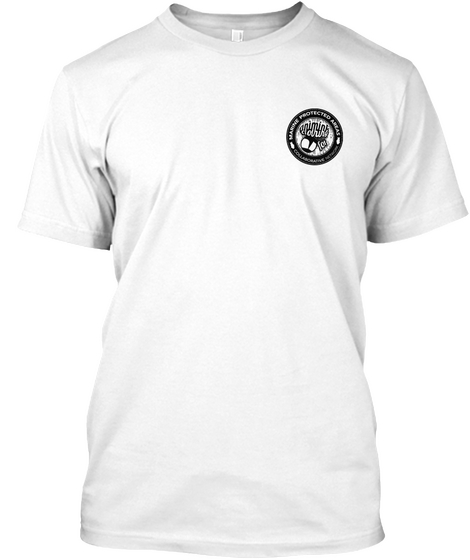 Mens Cn Collection Black Flappy White T-Shirt Front