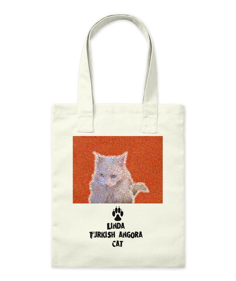 Linda Turkish Angora Cat Natural T-Shirt Front