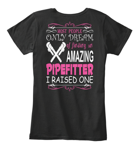 Pipefitter Mom Black Maglietta Back