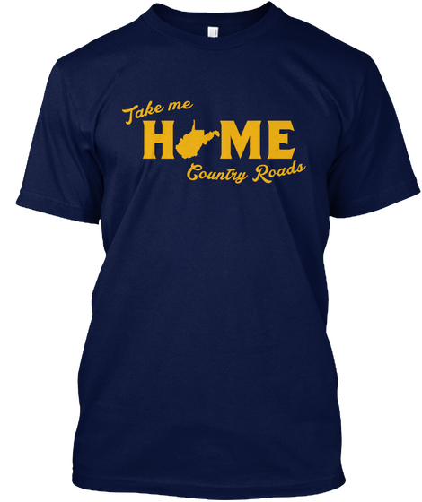 Take Me Home Navy T-Shirt Front
