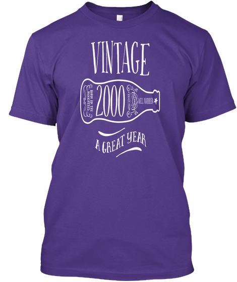 Vintage 2000 A Great Year  Purple Kaos Front