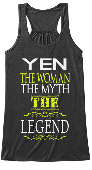 Yen The Woman The Myth The Legend Dark Grey Heather áo T-Shirt Front