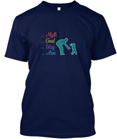 Myth Goal Way Arm Navy T-Shirt Front