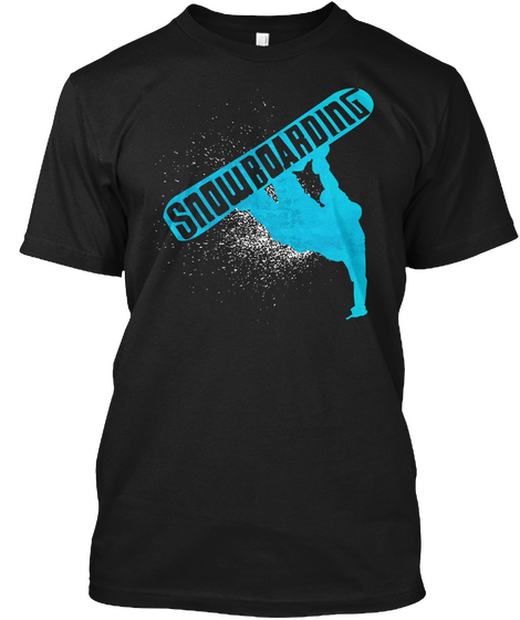 Snowboarding Black Camiseta Front