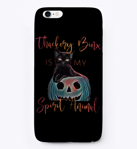 Thackery Binx Is My Spirit Animal  Black Camiseta Front