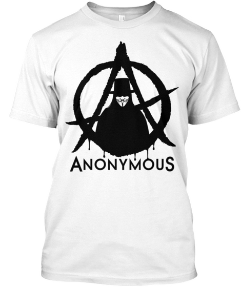 A Anonymous White áo T-Shirt Front