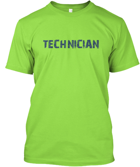 Technician Lime T-Shirt Front