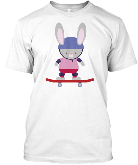 Bunny Skater 2017 536 White T-Shirt Front