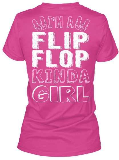 I'm A Flip Flop Kinda Girl Berry T-Shirt Back