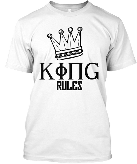 King R Ules White áo T-Shirt Front