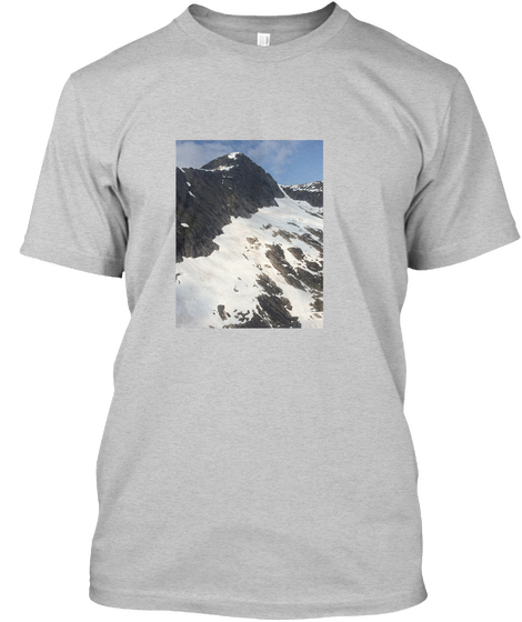 Nature   Snowcovered Mountain  Light Steel áo T-Shirt Front