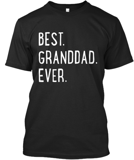 Best Grandad Ever Black Camiseta Front