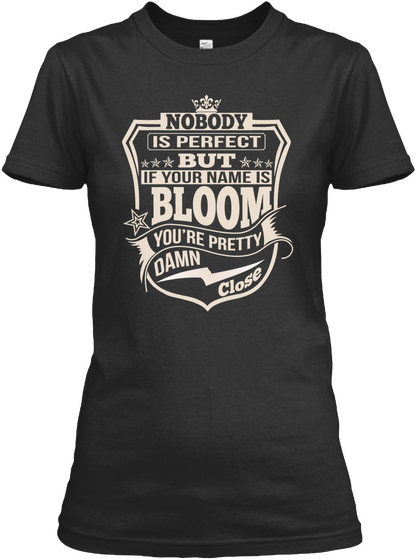 Nobody Perfect Bloom Thing Shirts Black áo T-Shirt Front