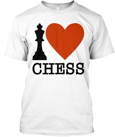 Love Chess White T-Shirt Front