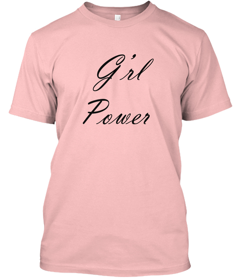 Girl Power Fighting T Shirt For Women Pale Pink T-Shirt Front