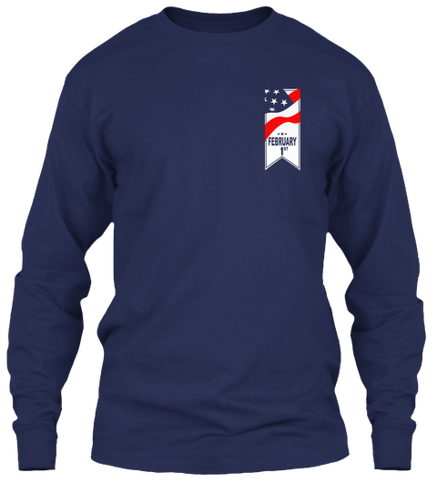 National Freedom Day   Longsleeve Navy Maglietta Front