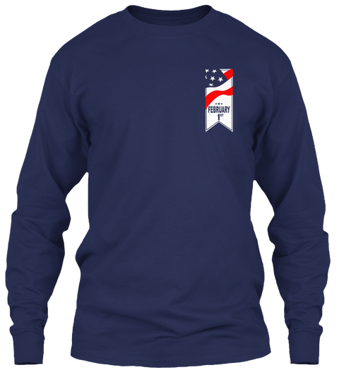 National Freedom Day   Longsleeve Navy Kaos Front