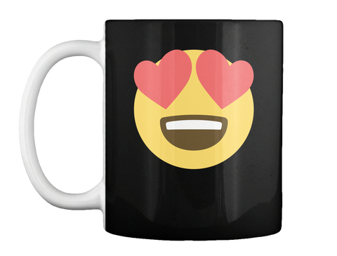Emoji Fall In Love Face Coffee Mug Black Kaos Front