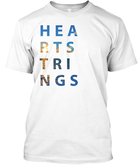 Hearts Trings White T-Shirt Front