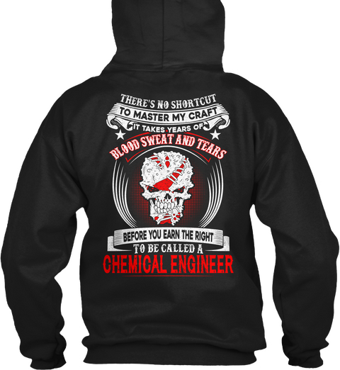 Chemical Engineer Black Maglietta Back