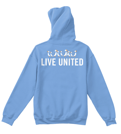 Live United Carolina Blue áo T-Shirt Back