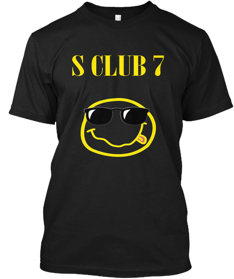 S Club 7 Black T-Shirt Front