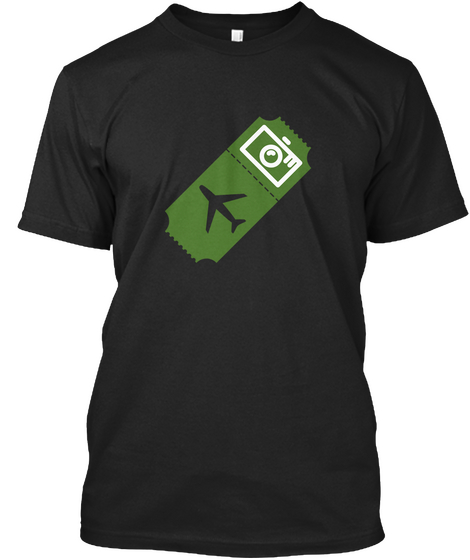 Click Aviation.. Black T-Shirt Front