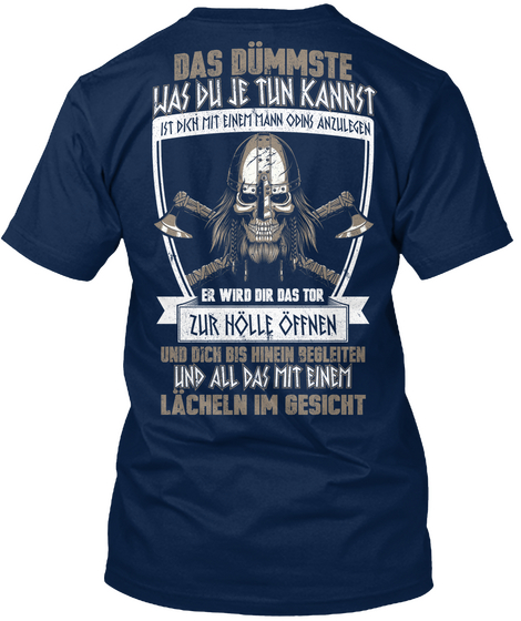 Das Dummste Was Du Je Tun Kannst Isn't Navy Camiseta Back