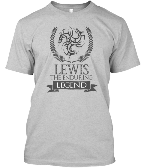 Lewis The Enduring Legend Light Steel T-Shirt Front
