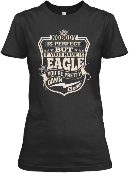 Nobody Perfect Eagle Thing Shirts Black T-Shirt Front