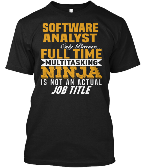 Software Analyst Black Camiseta Front