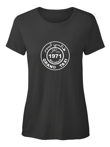 1971 Marrakech Grand Taxi Black T-Shirt Front