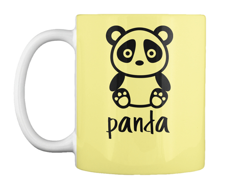 Panda Butter Yellow T-Shirt Front