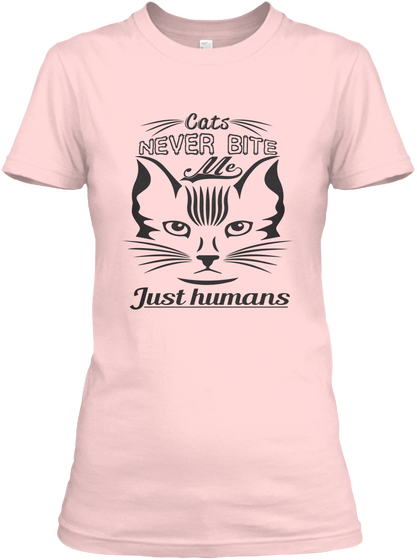 Cat Lovers T Shirts Light Pink T-Shirt Front