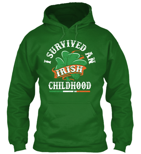 I Survived An Irish Childwood Irish Green T-Shirt Front