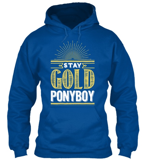 Stay Gold Ponyboy Royal T-Shirt Front