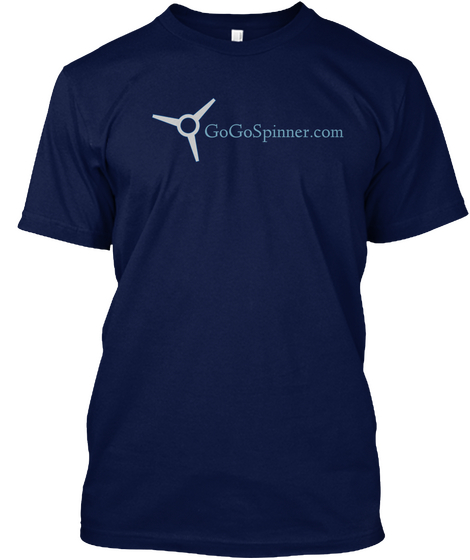Go Go Spinner.Com Navy T-Shirt Front