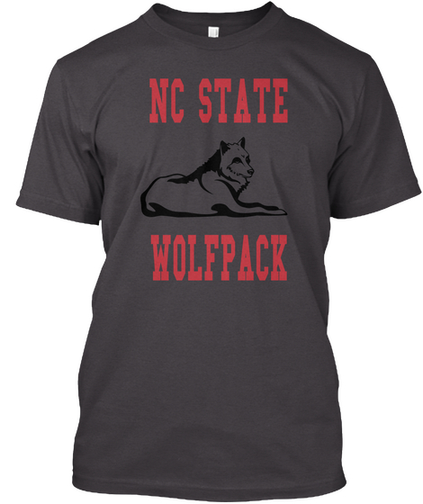 Nc State Wolfpack Heathered Charcoal  áo T-Shirt Front