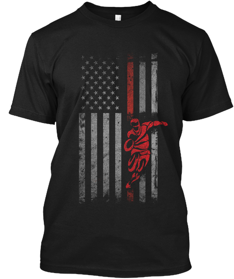 American Rugby Black T-Shirt Front