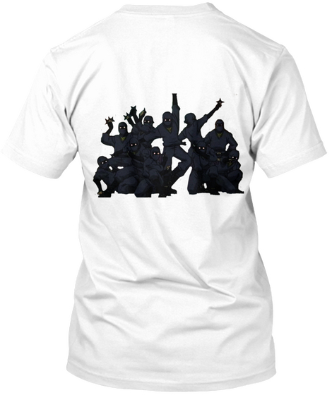 My Ninjas Move In Silence White T-Shirt Back
