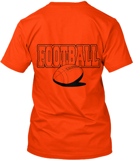 Football Orange T-Shirt Back