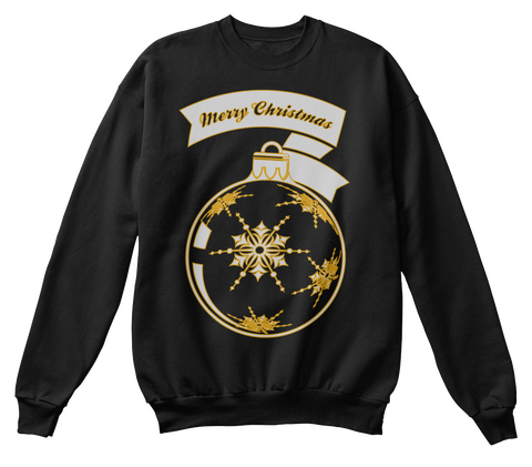 Christmas Ornament Sweatshirt Black Maglietta Front