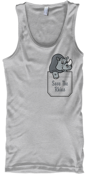 Save The Rhino Sport Grey Kaos Front