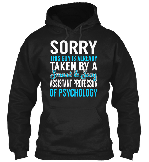 Assistant Professor Of Psychology Black Camiseta Front
