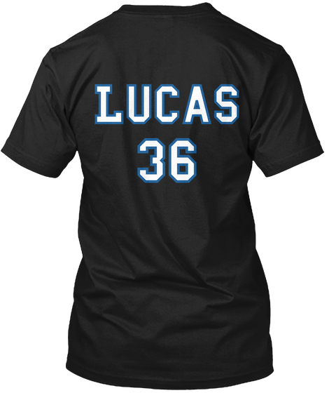 Lucas 36 Black T-Shirt Back