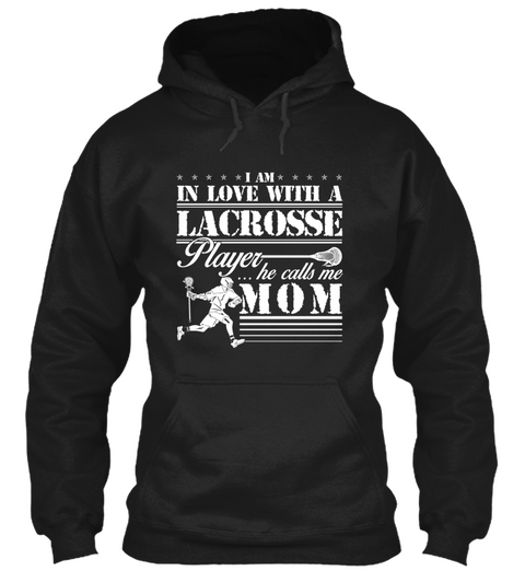 Lax Lacrosse Mom Girl Lady Black áo T-Shirt Front