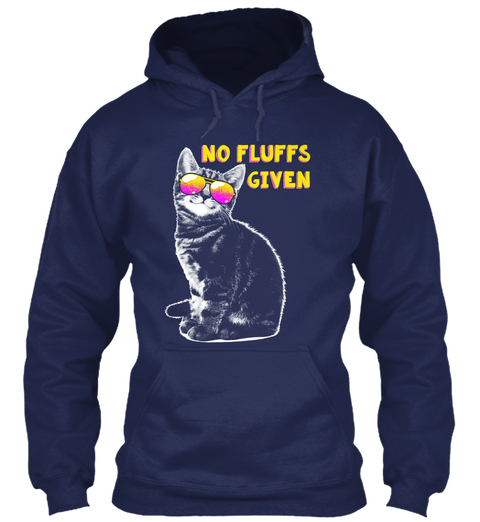 No Fluffs Given Navy Camiseta Front