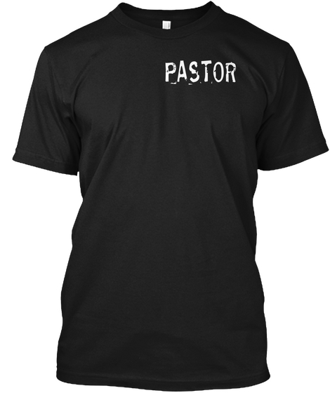 Pastor Black T-Shirt Front