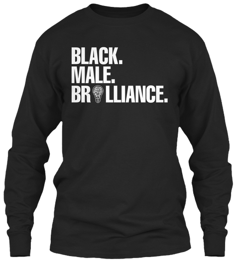 Black.Male.Brylliance. Black Maglietta Front