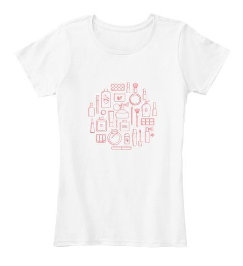 Mascara Makeup Lipstick Queen Shirt White Camiseta Front